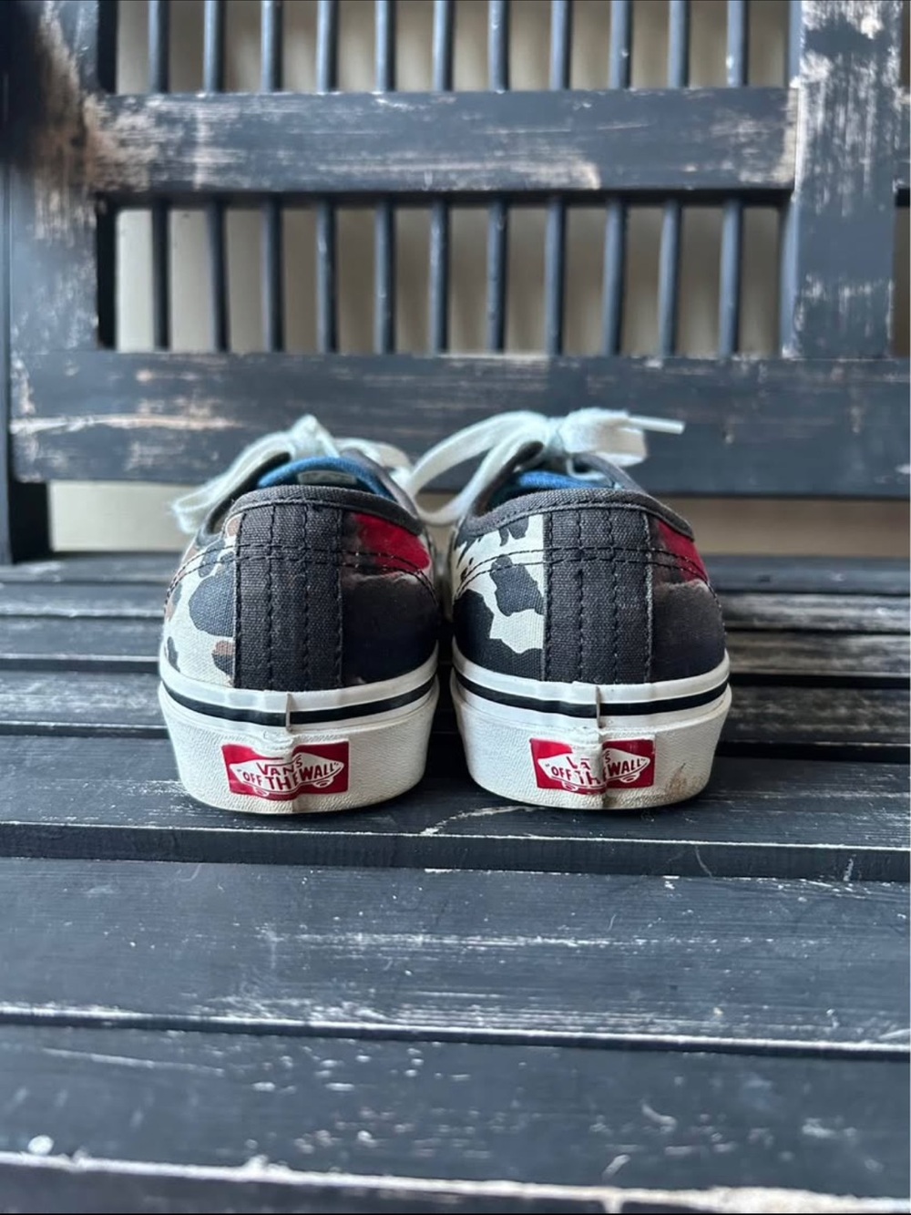 Vans Kids Cow-Print Canvas Sneakers with Pink Accents - Picture 4 of 5